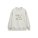 Little and Loved Çocuk Sweatshirt — Beyaz — ön görünüm