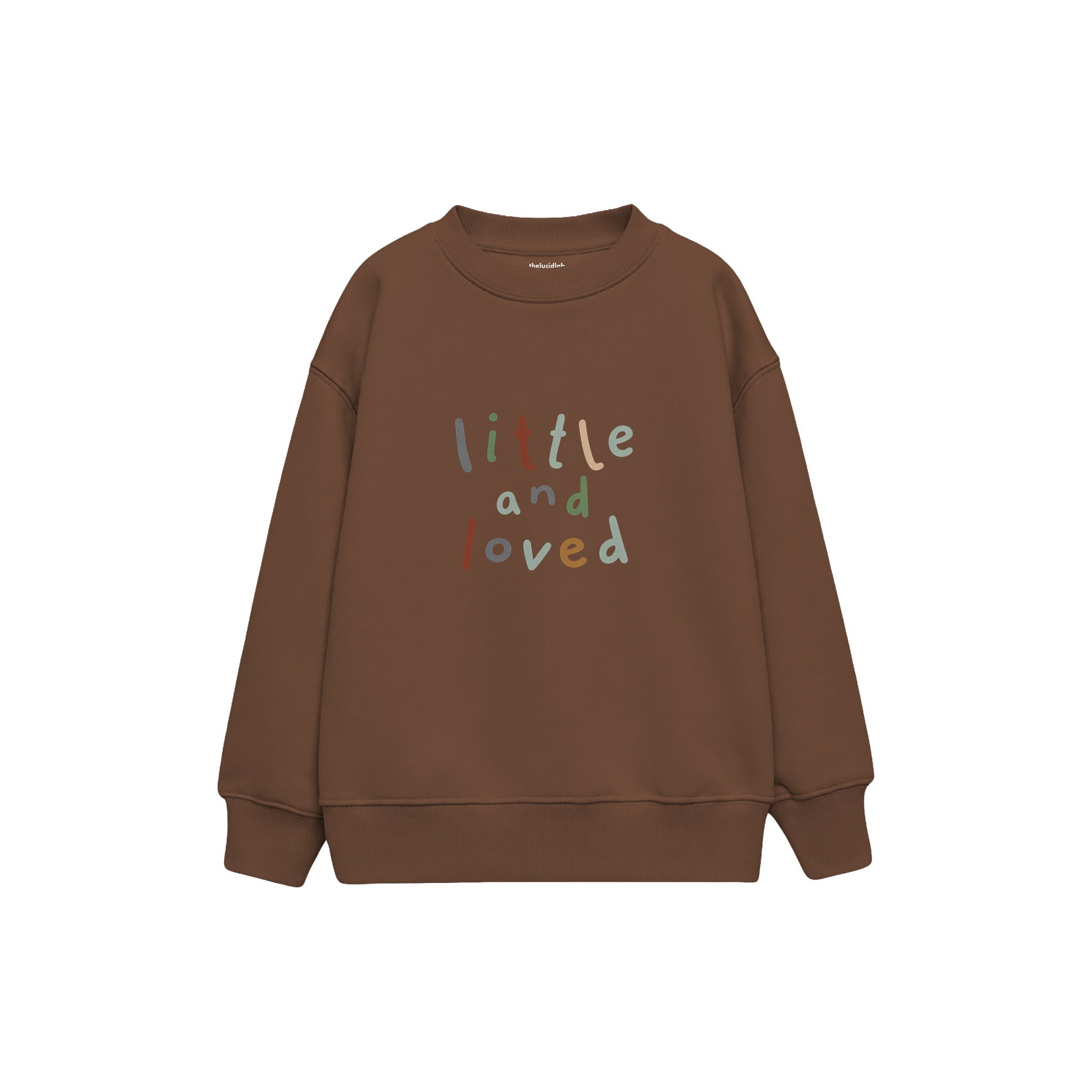 Little and Loved Çocuk Sweatshirt — Kahverengi — ön görünüm