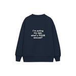 Acting My Age Çocuk Sweatshirt — Lacivert — arka görünüm