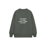 Acting My Age Çocuk Sweatshirt — Antrasit — arka görünüm
