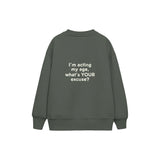 Acting My Age Çocuk Sweatshirt — Antrasit — arka görünüm