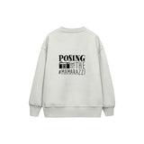 Mamarazzi Çocuk Sweatshirt — Beyaz — arka görünüm