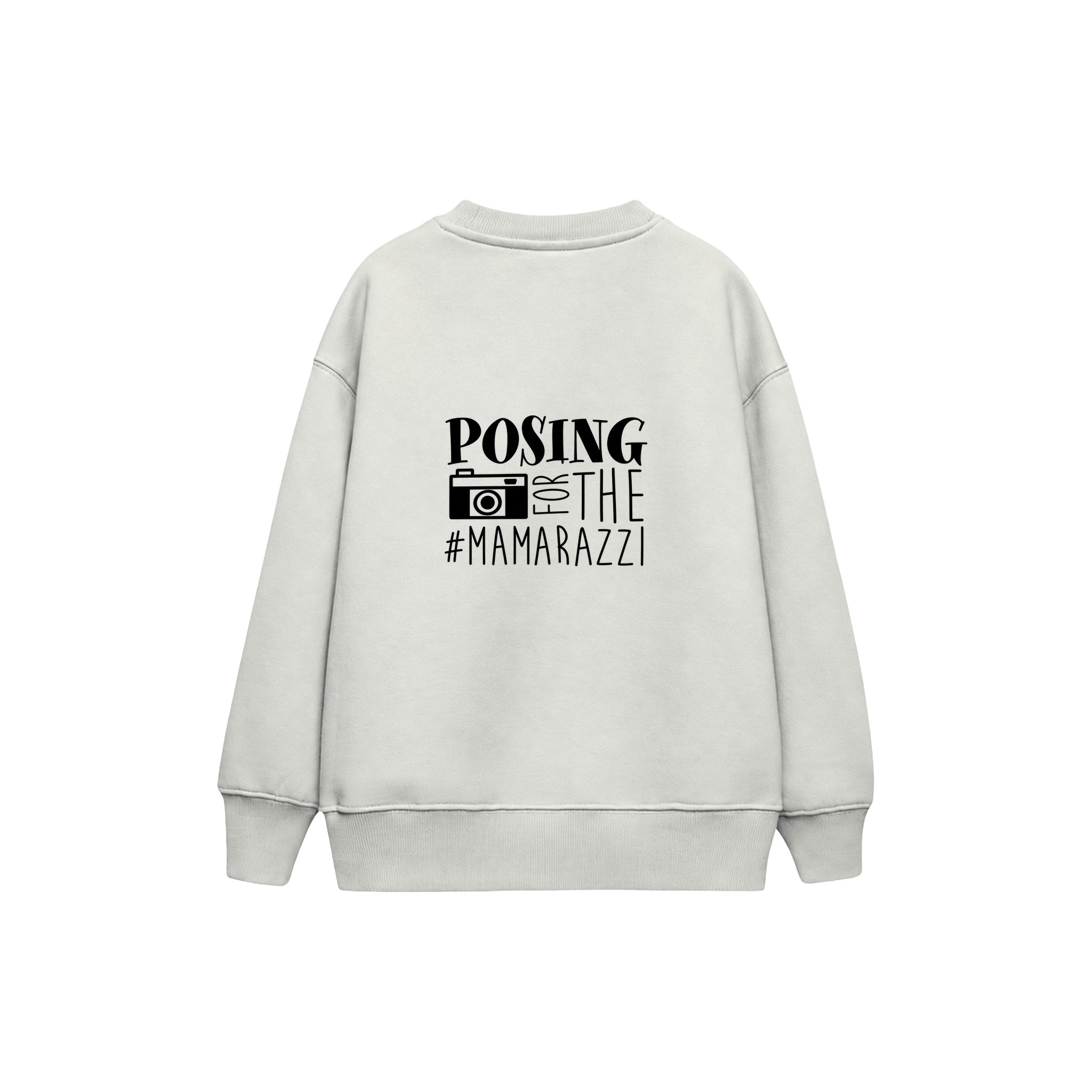 Mamarazzi Çocuk Sweatshirt — Beyaz — arka görünüm