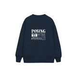 Mamarazzi Çocuk Sweatshirt — Lacivert — arka görünüm