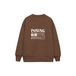 Mamarazzi Çocuk Sweatshirt — Kahverengi — arka görünüm