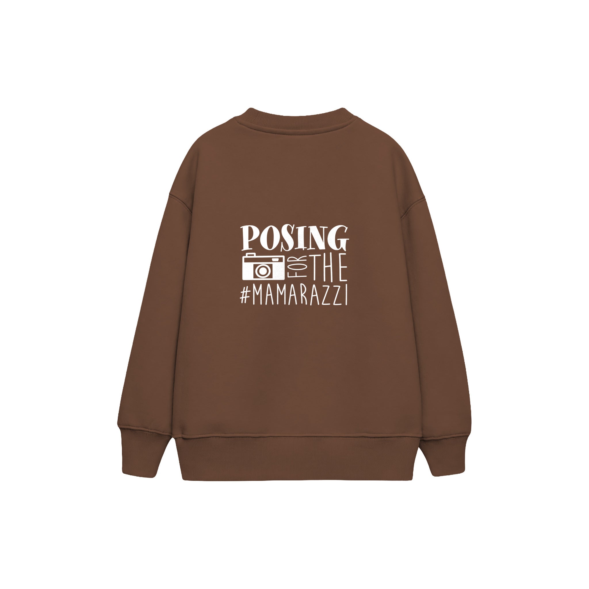 Mamarazzi Çocuk Sweatshirt — Kahverengi — arka görünüm