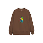 Rainbow Animal Friends Çocuk Sweatshirt — Kahverengi — ön görünüm