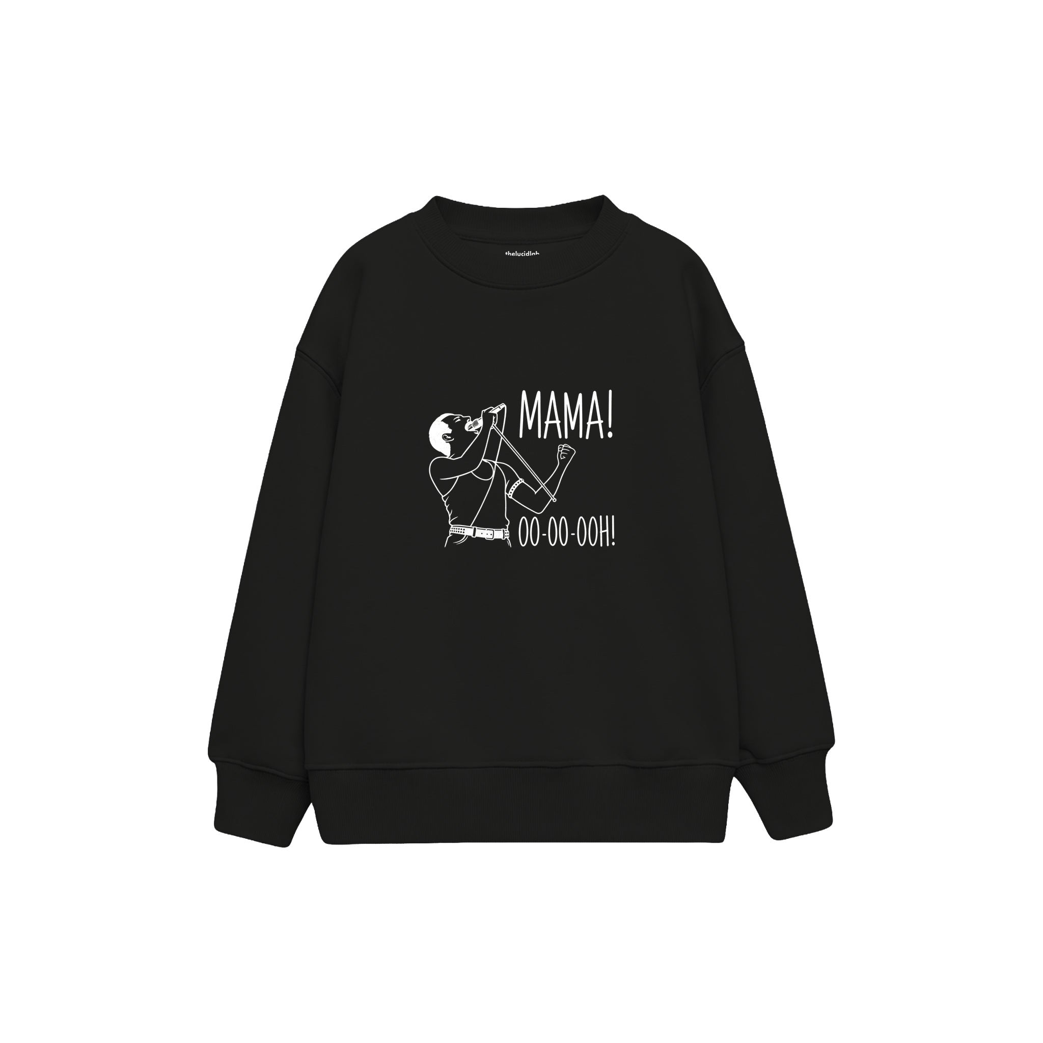 Mama Oooh Çocuk Sweatshirt — Siyah — ön görünüm