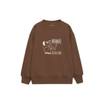 Mama Oooh Çocuk Sweatshirt — Kahverengi — ön görünüm