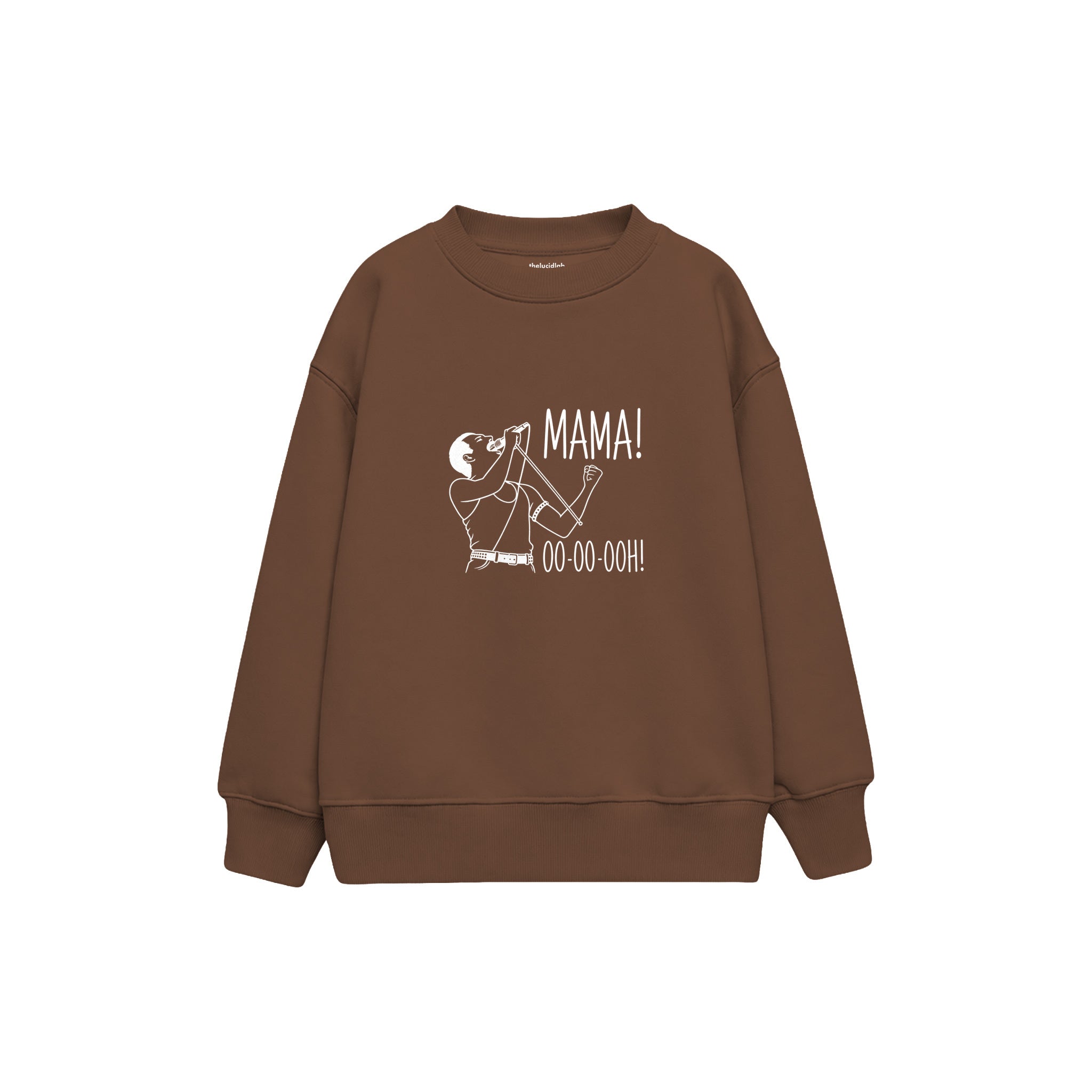 Mama Oooh Çocuk Sweatshirt — Kahverengi — ön görünüm