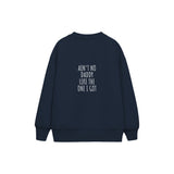 Ain’t No Daddy Çocuk Sweatshirt — Lacivert — arka görünüm
