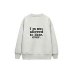 Not Allowed Çocuk Sweatshirt — Beyaz — arka görünüm