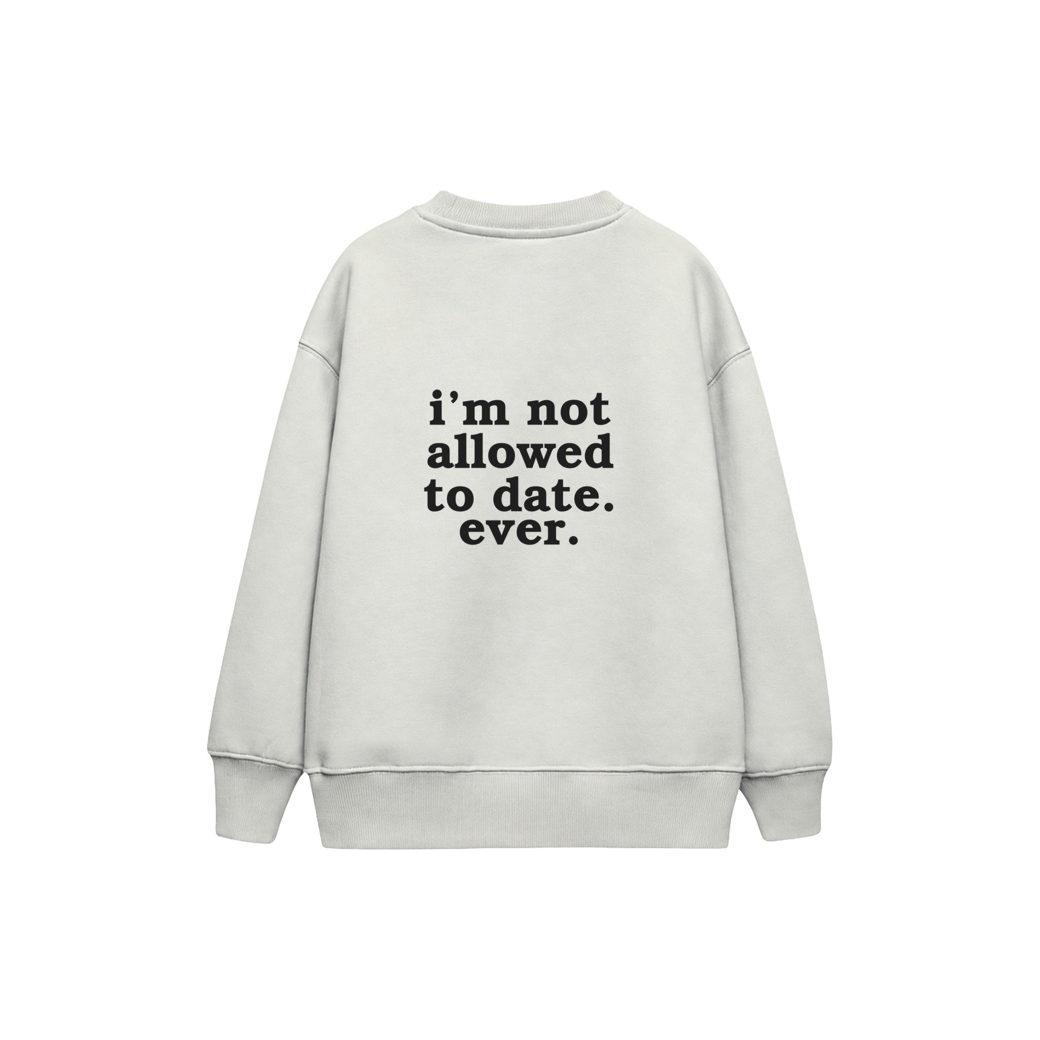 Not Allowed Çocuk Sweatshirt — Beyaz — arka görünüm
