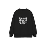 Not Allowed Çocuk Sweatshirt — Siyah — arka görünüm
