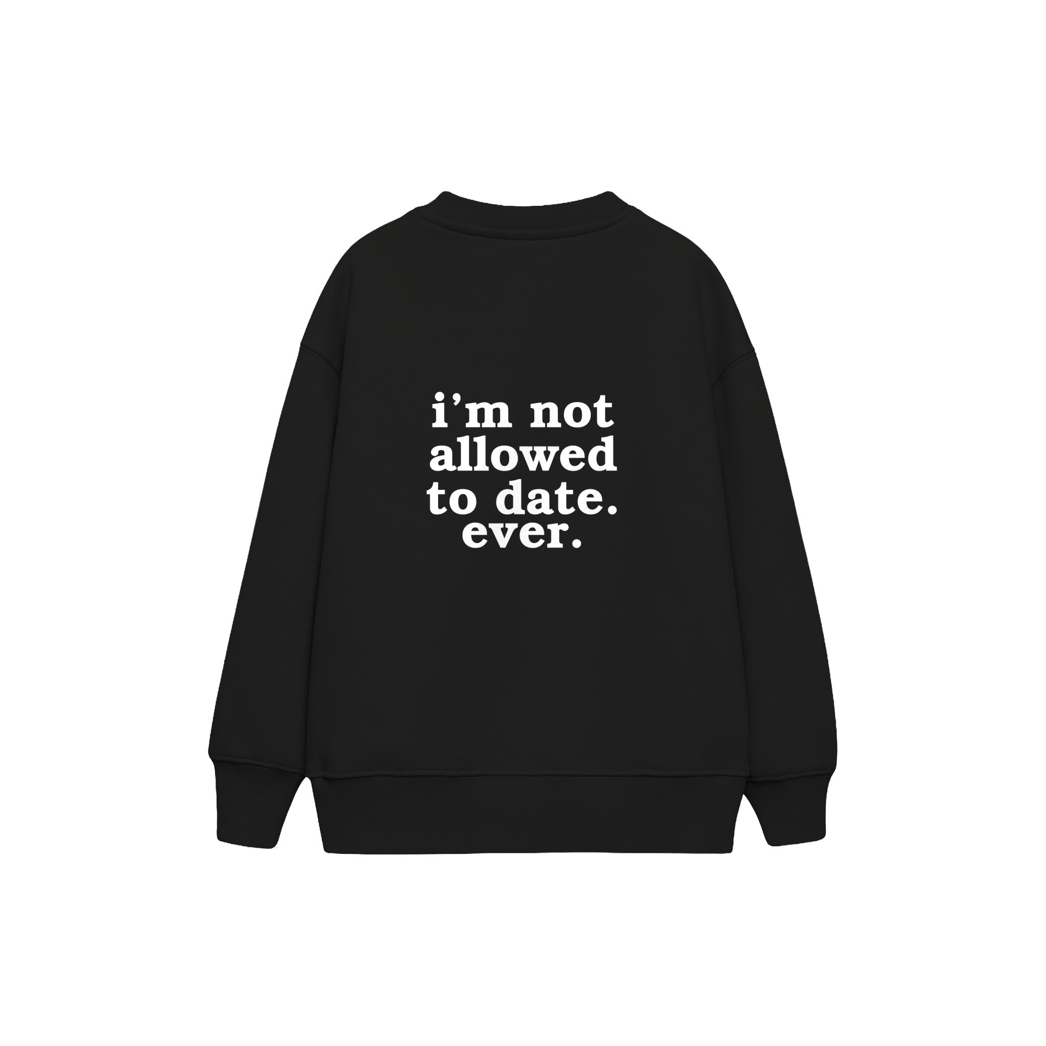 Not Allowed Çocuk Sweatshirt — Siyah — arka görünüm