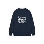 Not Allowed Çocuk Sweatshirt — Lacivert — arka görünüm