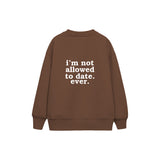 Not Allowed Çocuk Sweatshirt — Kahverengi — arka görünüm