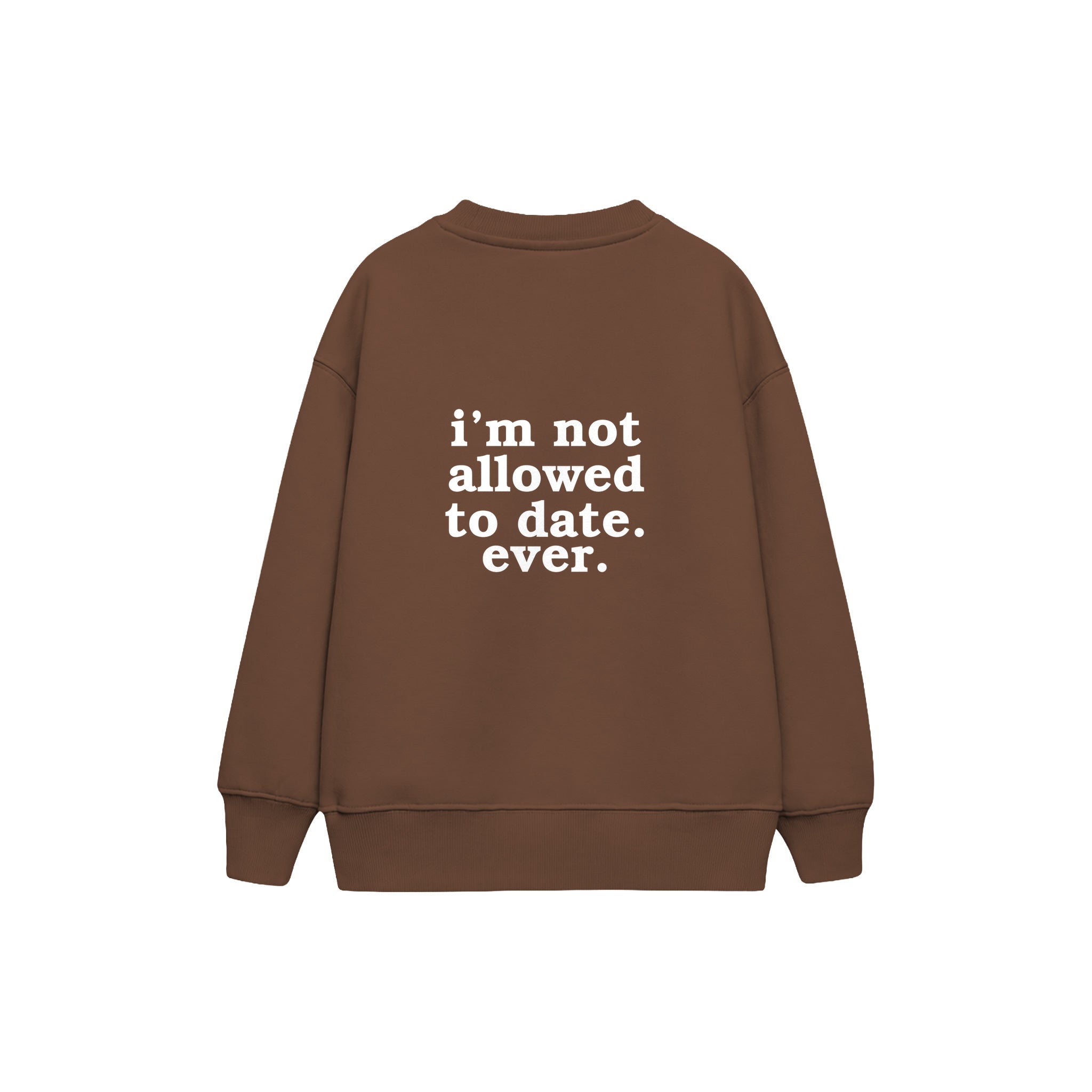 Not Allowed Çocuk Sweatshirt — Kahverengi — arka görünüm