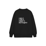 Dad Bought It Çocuk Sweatshirt — Siyah — arka görünüm