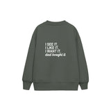 Dad Bought It Çocuk Sweatshirt — Antrasit — arka görünüm