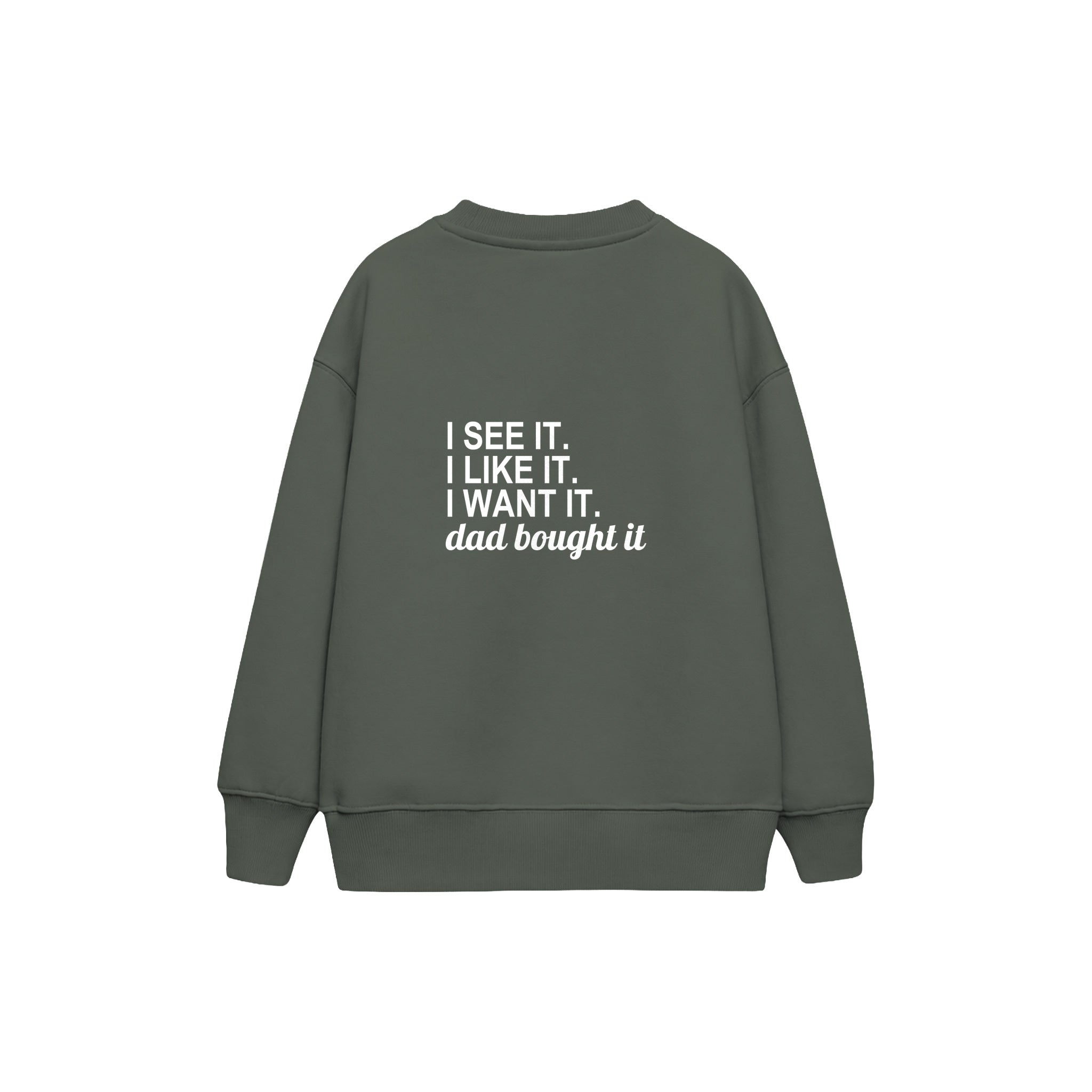 Dad Bought It Çocuk Sweatshirt — Antrasit — arka görünüm