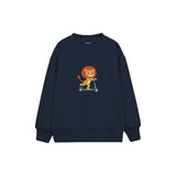 Little Scooter Lion Çocuk Sweatshirt — Lacivert — ön görünüm