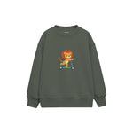 Little Scooter Lion Çocuk Sweatshirt — Antrasit — ön görünüm