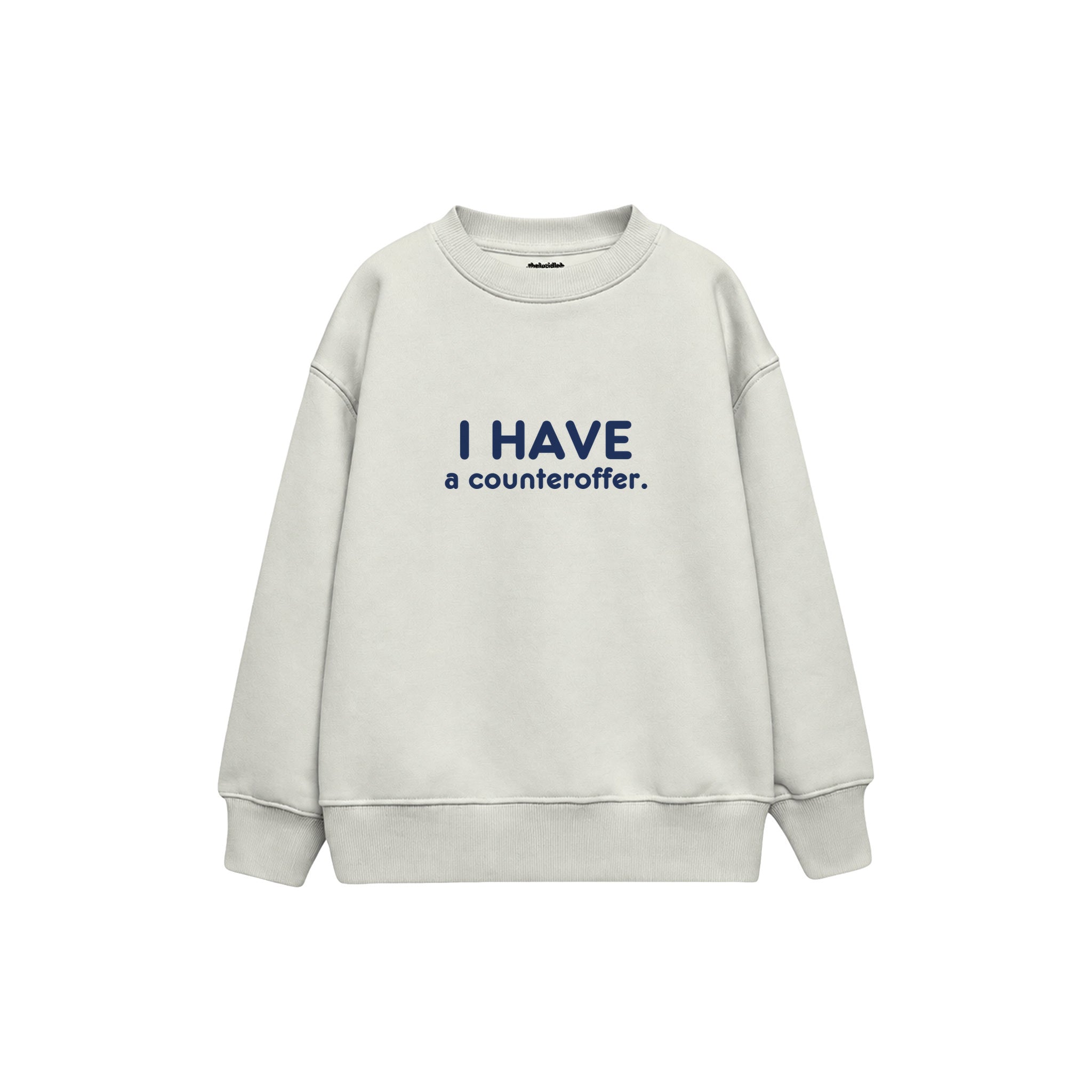 Tiny Negotiator Çocuk Sweatshirt — Beyaz — ön görünüm