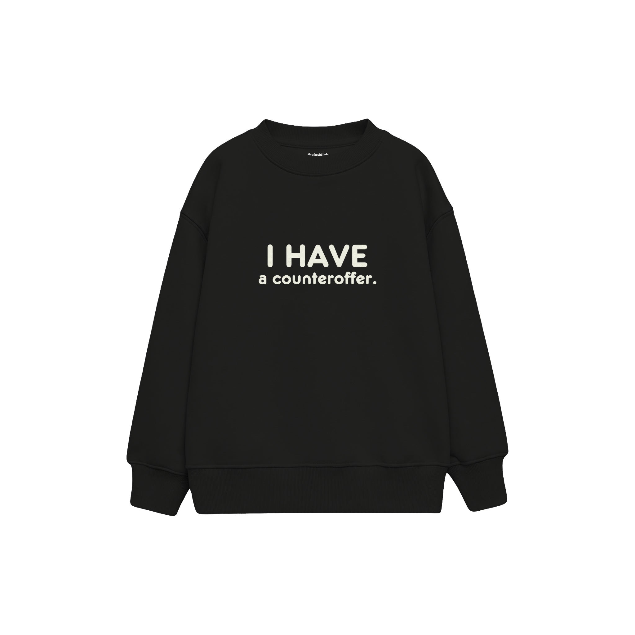 Tiny Negotiator Çocuk Sweatshirt — Siyah — ön görünüm