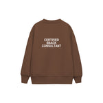 Snack Consultant Çocuk Sweatshirt — Kahverengi — arka görünüm