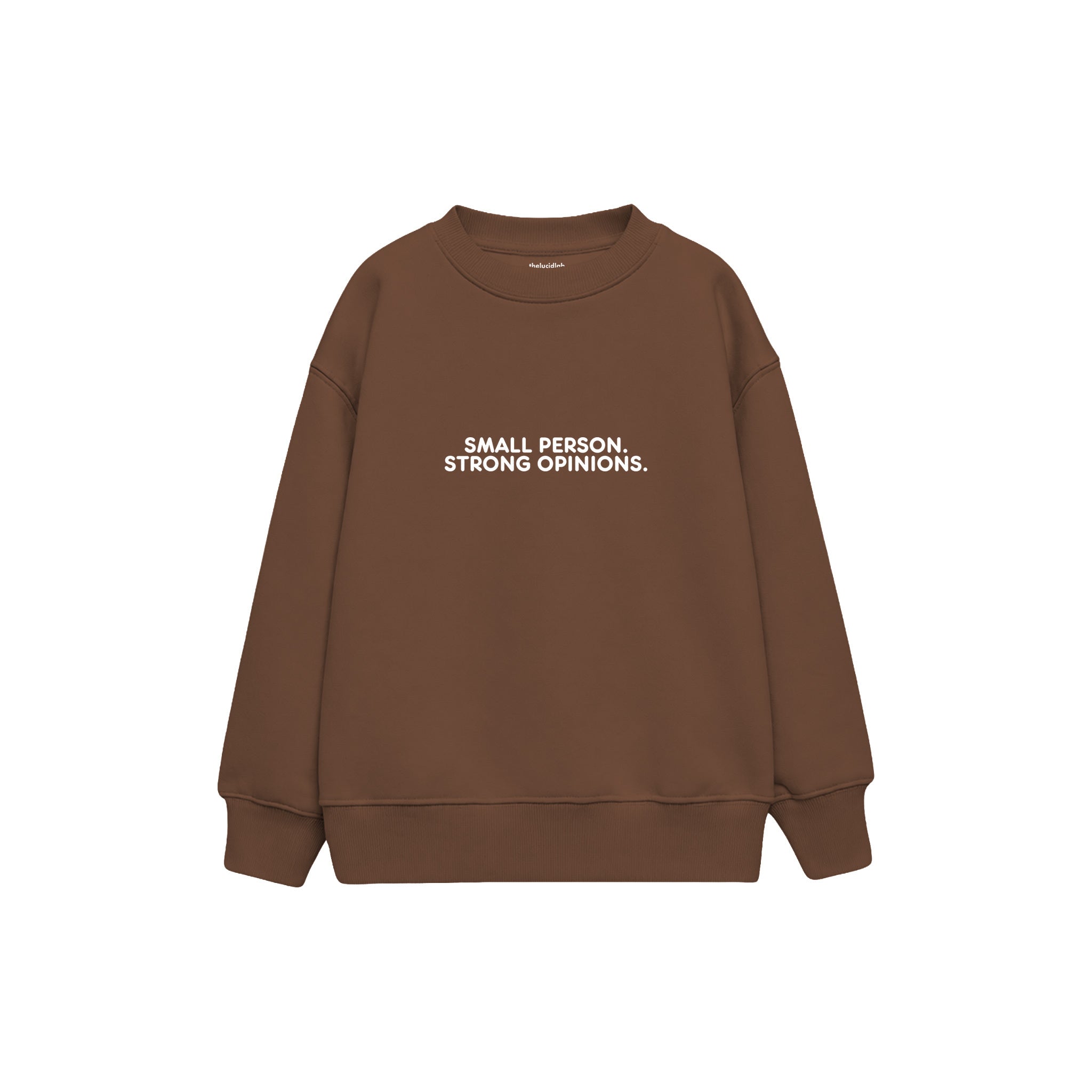 Expert Opinion Çocuk Sweatshirt — Kahverengi — ön görünüm