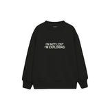 Not Lost Çocuk Sweatshirt — Siyah — ön görünüm
