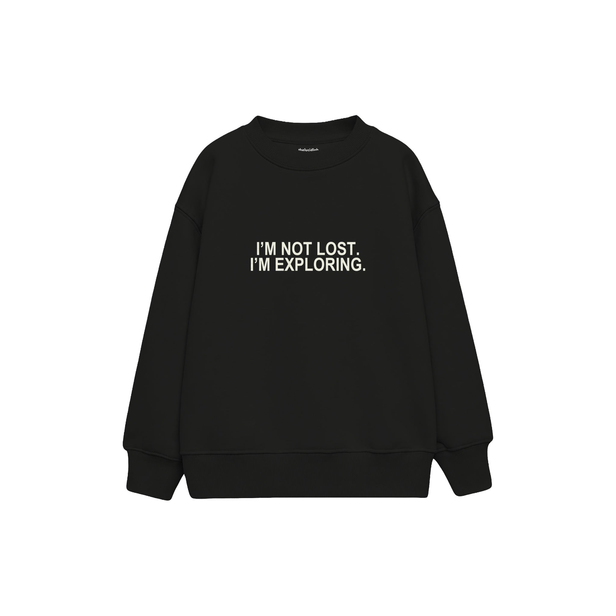 Not Lost Çocuk Sweatshirt — Siyah — ön görünüm