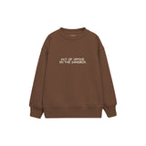 Out of Office Çocuk Sweatshirt — Kahverengi — ön görünüm