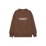 Loading Patience Çocuk Sweatshirt — Kahverengi — ön görünüm