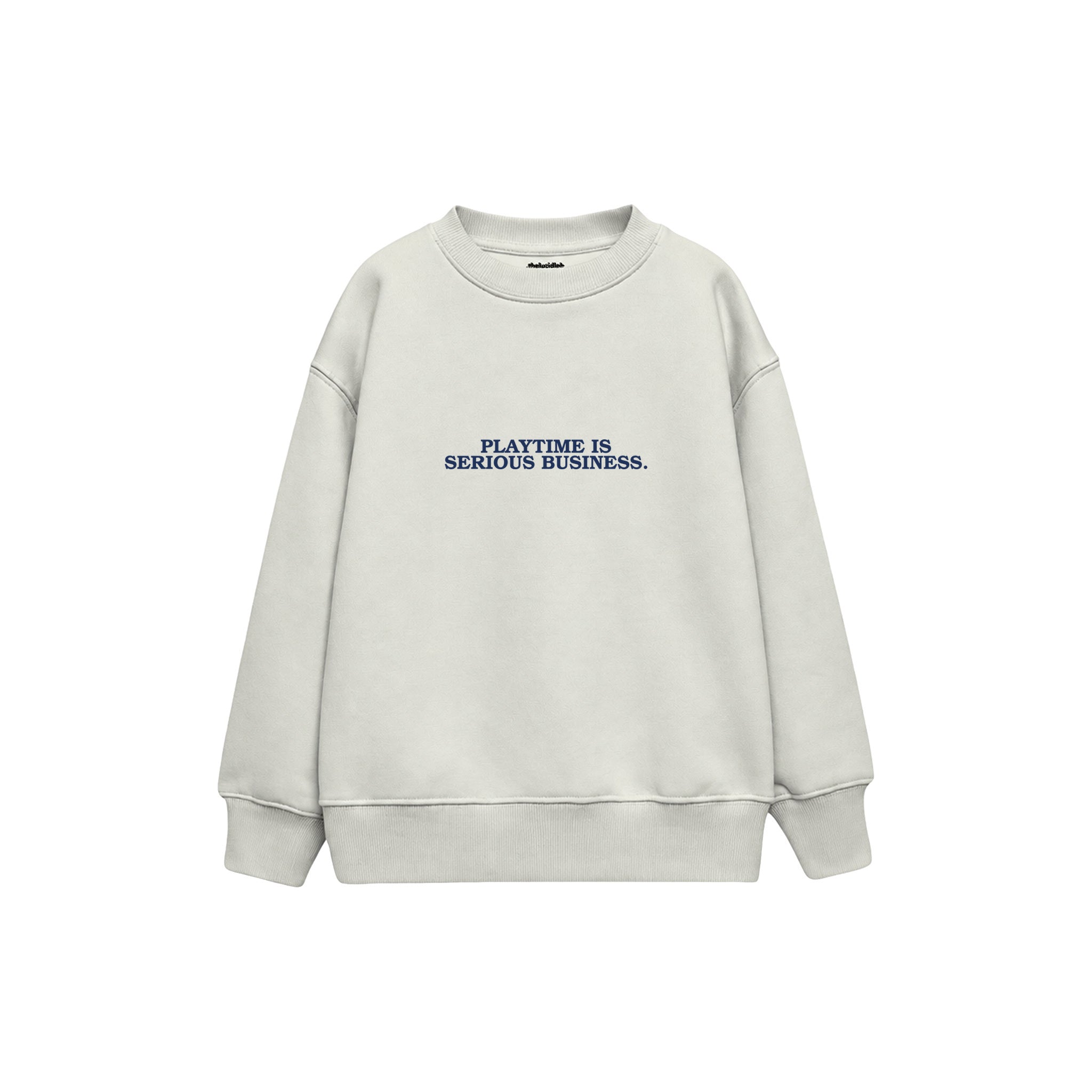 Serious Business Çocuk Sweatshirt — Beyaz — ön görünüm