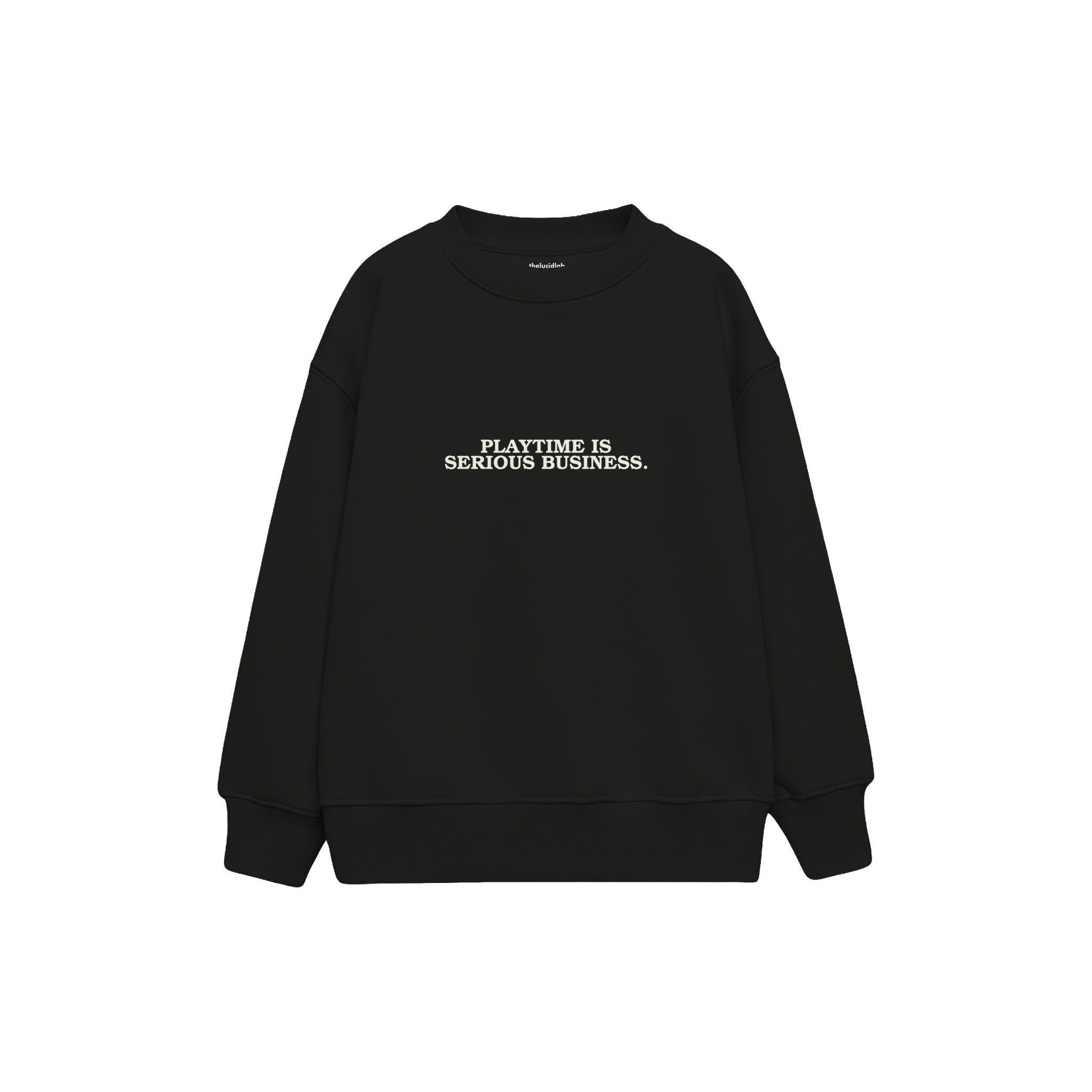 Serious Business Çocuk Sweatshirt — Siyah — ön görünüm