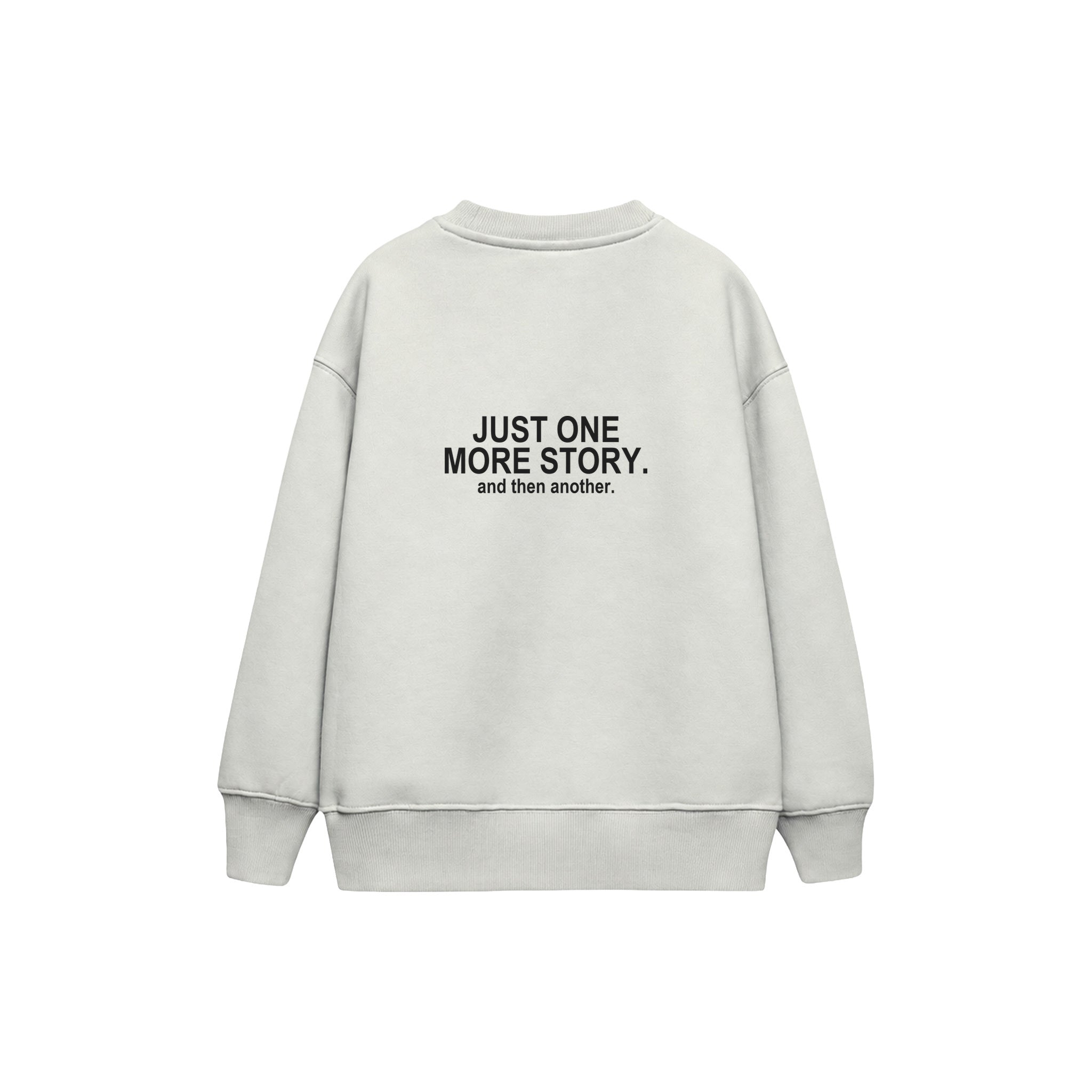 One More Story Çocuk Sweatshirt — Beyaz — arka görünüm