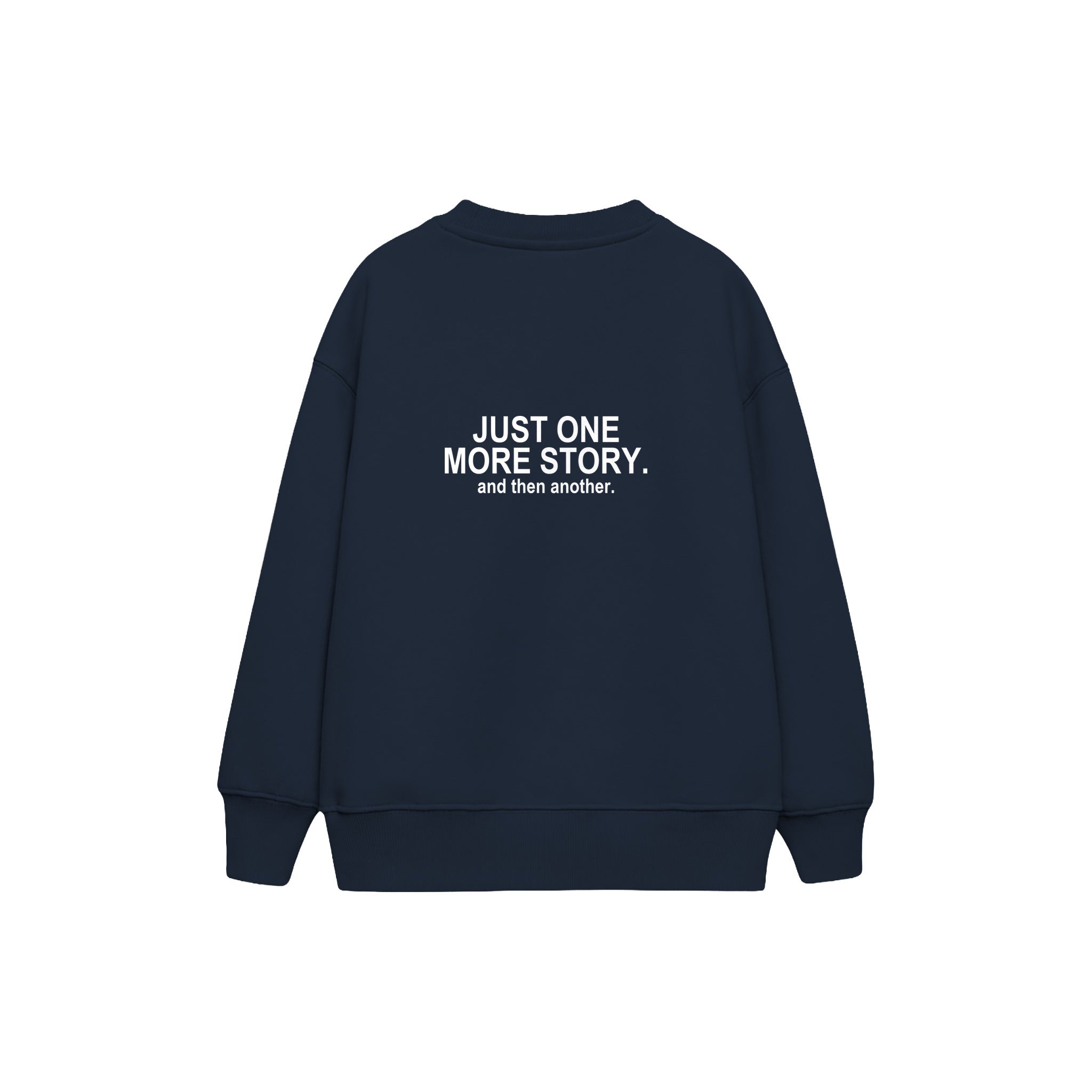 One More Story Çocuk Sweatshirt — Lacivert — arka görünüm