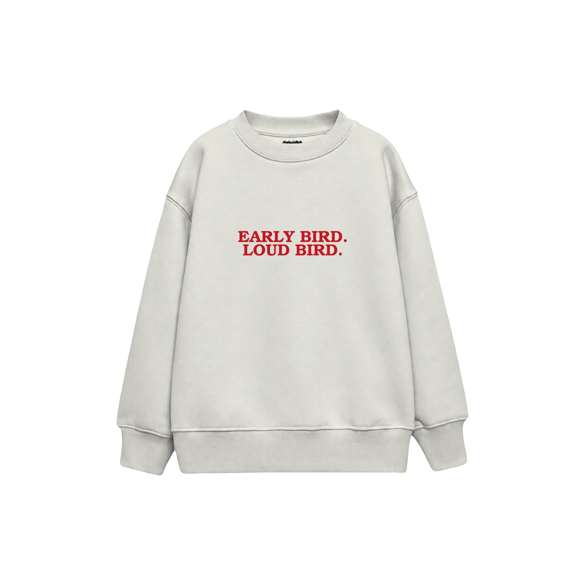 Early Bird Çocuk Sweatshirt — Beyaz — ön görünüm