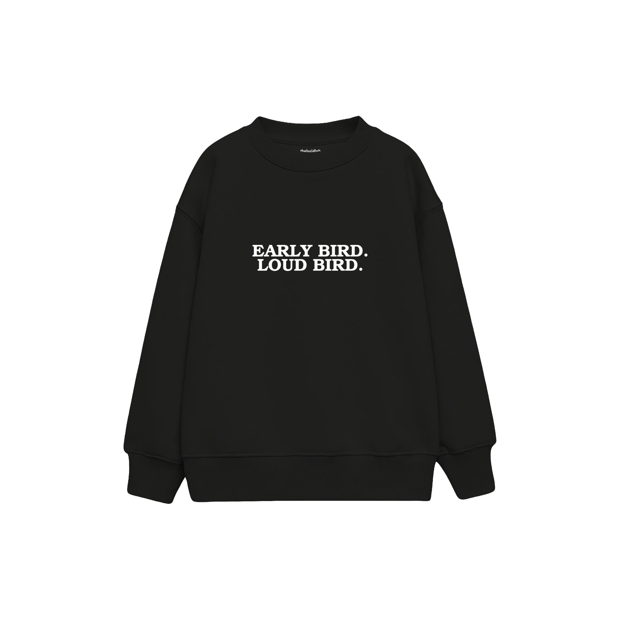 Early Bird Çocuk Sweatshirt — Siyah — ön görünüm