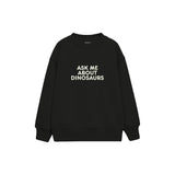Dinosaur Expert Çocuk Sweatshirt — Siyah — ön görünüm