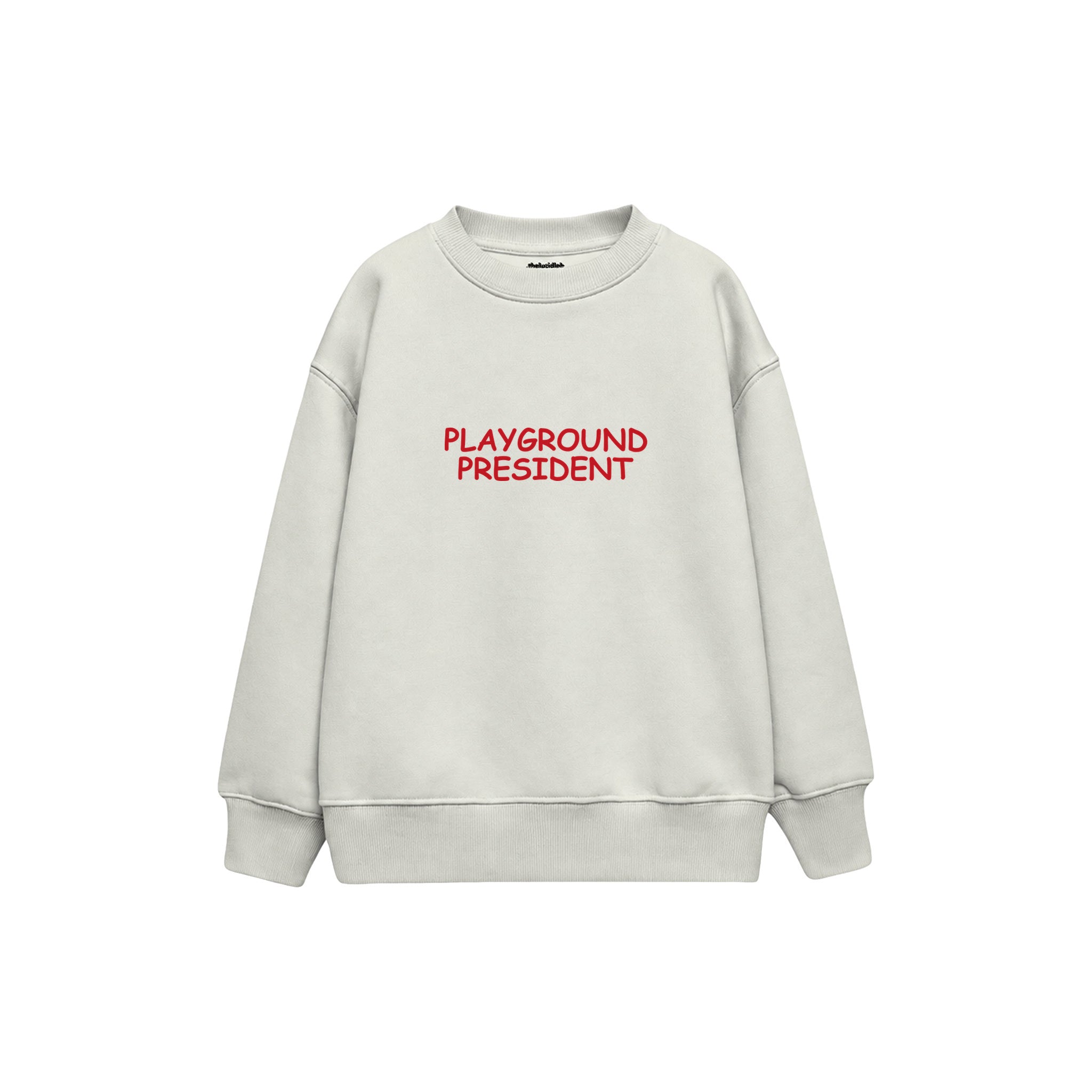 Playground President Çocuk Sweatshirt — Beyaz — ön görünüm