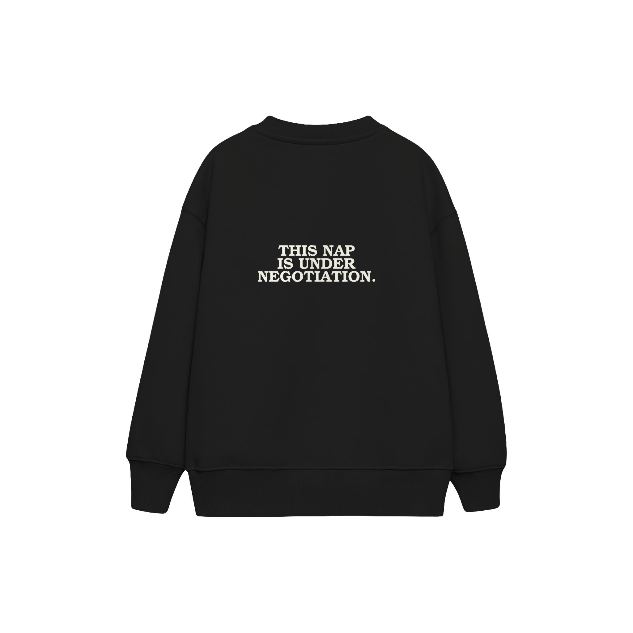 Nap Negotiations Çocuk Sweatshirt — Siyah — arka görünüm