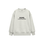 Oops Again Çocuk Sweatshirt — Beyaz — ön görünüm