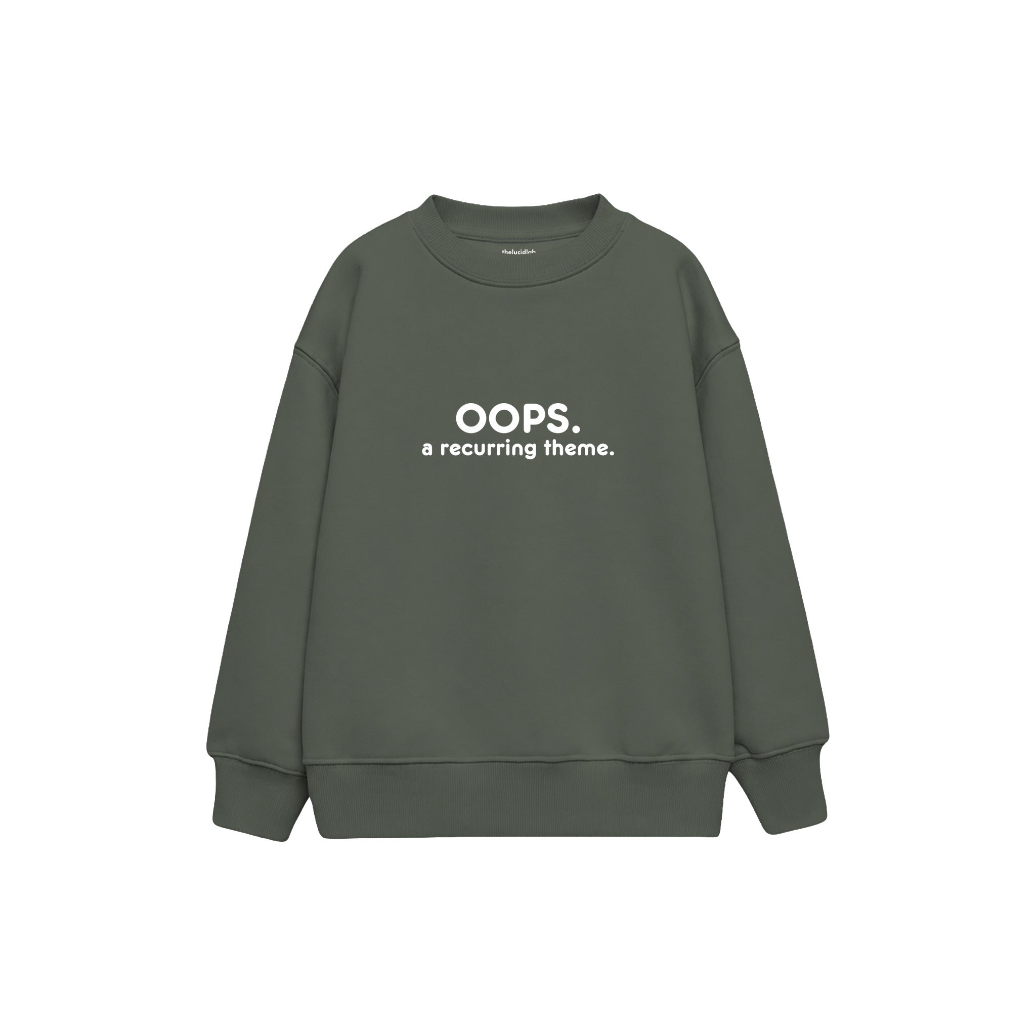 Oops Again Çocuk Sweatshirt — Antrasit — ön görünüm