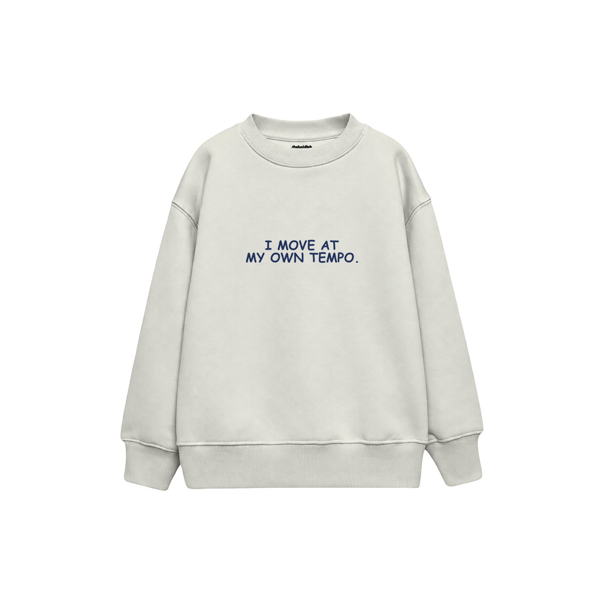 My Own Tempo Çocuk Sweatshirt — Beyaz — ön görünüm