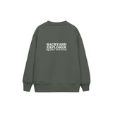 Backyard Explorer Çocuk Sweatshirt — Antrasit — arka görünüm