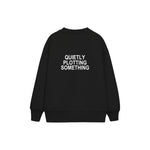 Plotting Something Çocuk Sweatshirt — Siyah — arka görünüm