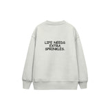 Extra Sprinkles Çocuk Sweatshirt — Beyaz — arka görünüm
